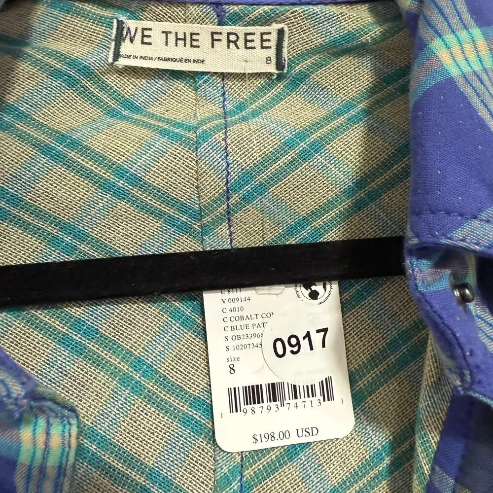 NEW NWT We The Free Ruth Long Shirt Size 8 - Picture 7 of 7